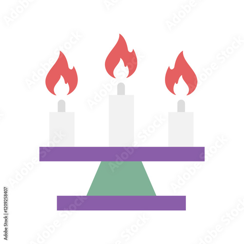 candelabra flat style
