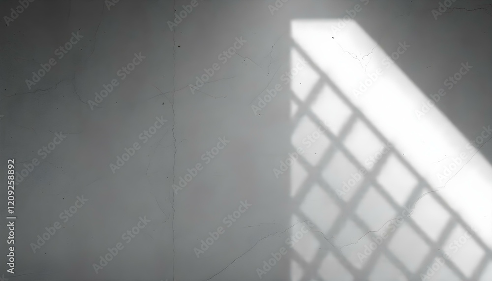 Fototapeta premium Abstract Grayscale Concrete Wall Texture: Light and Shadow Play art rough depth urban style