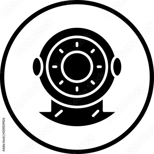Diving Helmet Icon Style