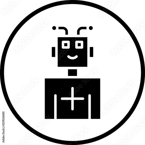 Robotic Nurse Icon Style