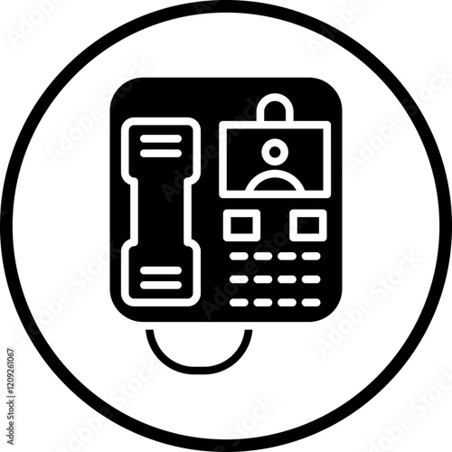 Video Door Phone Icon Style