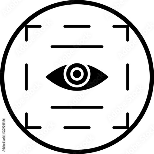 Eye Scanner Icon Style