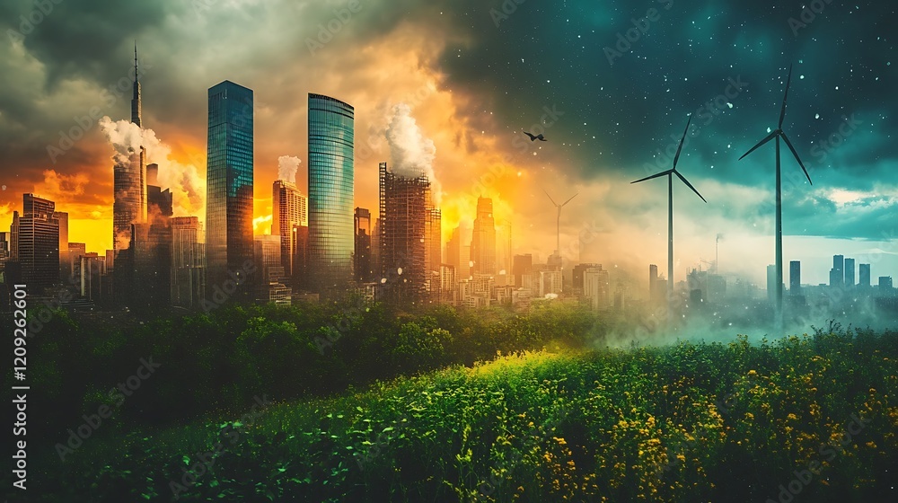 Obraz premium environment city tree drought global warming hope climate