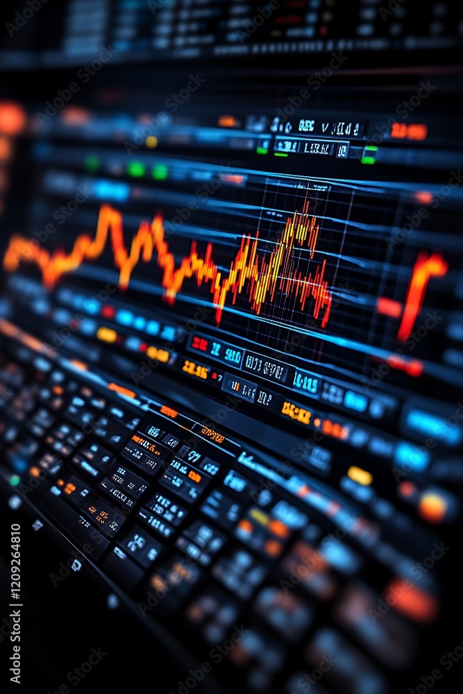 Stock market data displayed on a screen. Stock market data displayed on a screen.