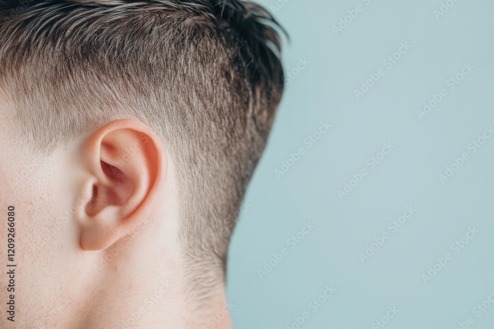 Obraz premium Unique hair growth patterns captured in a close-up showcasing individual hairlines and textures