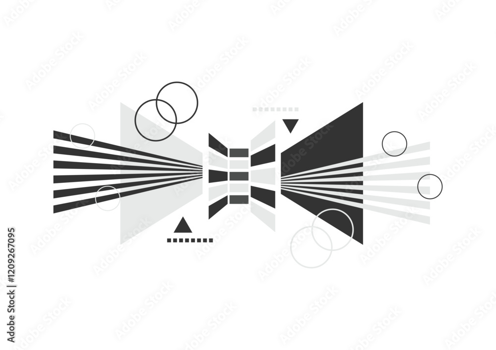 Black and white geometric abstract on a white background. For banner, website, and cover book. Black and white geometric abstract on a white background. For banner, website, and cover book.
