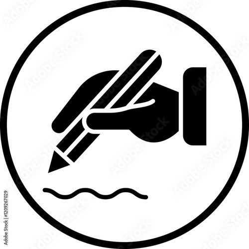 Hand Writing Icon Style