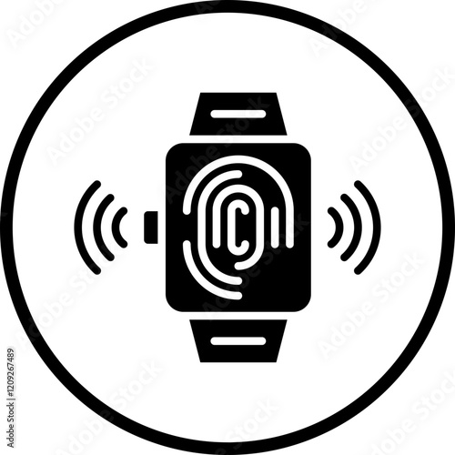 Biometric Smart Watch Icon Style