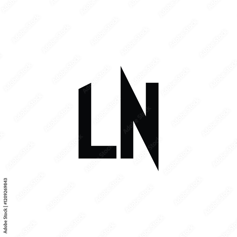 LN monogram logo design letter text name symbol monochrome logotype alphabet character simple logo LN monogram logo design letter text name symbol monochrome logotype alphabet character simple logo
