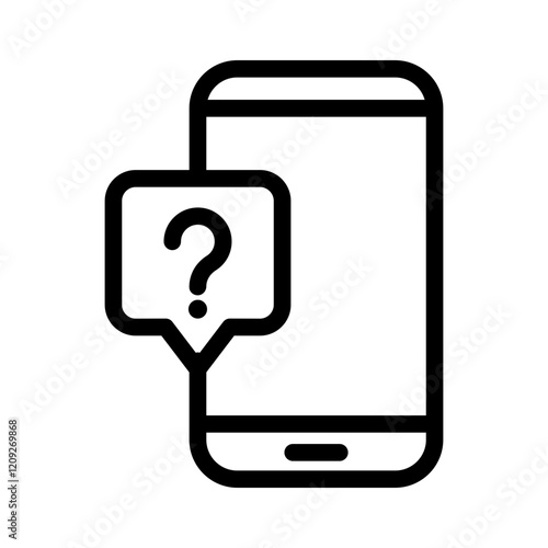 smartphone costumer service outline style