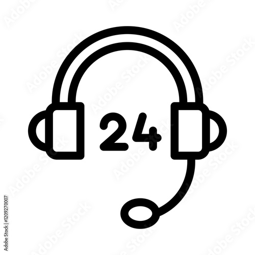 24 hours costumer service outline style