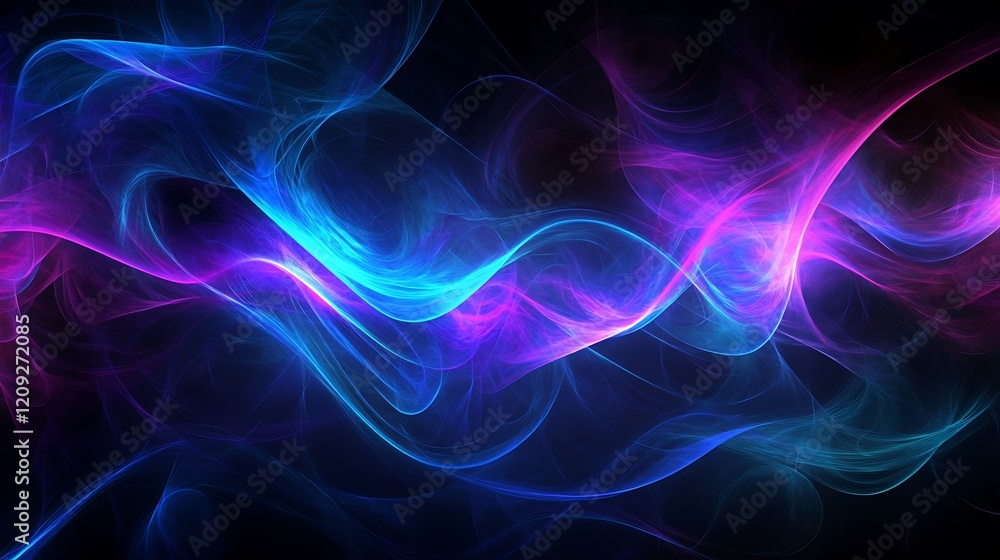 Abstract Neon Wave Symphony: A mesmerizing dance of vibrant blue and pink fractal energy. Abstract Neon Wave Symphony: A mesmerizing dance of vibrant blue and pink fractal energy.