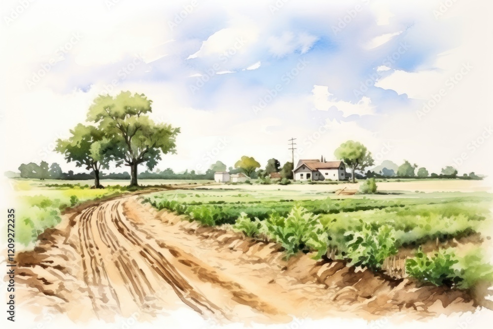 Obraz premium Field architecture landscape outdoors