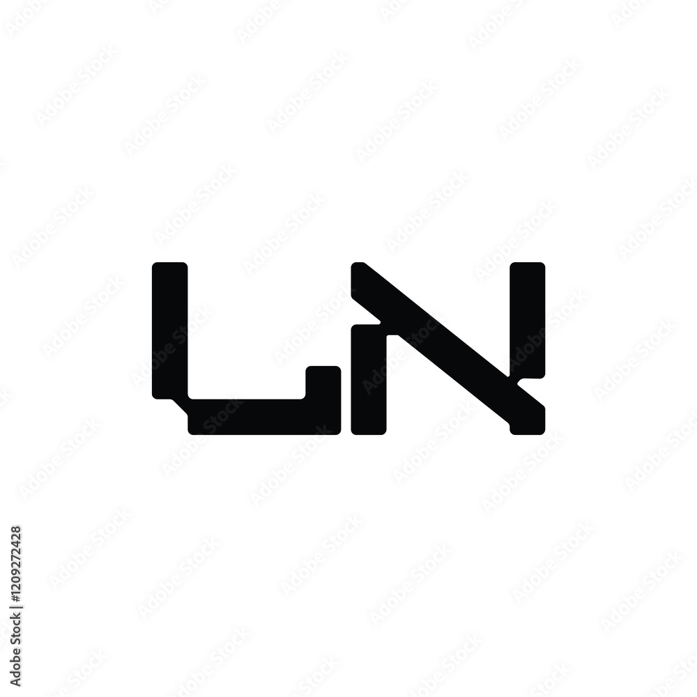 LN monogram logo design letter text name symbol monochrome logotype alphabet character simple logo LN monogram logo design letter text name symbol monochrome logotype alphabet character simple logo