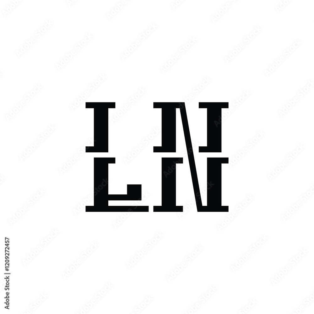 LN monogram logo design letter text name symbol monochrome logotype alphabet character simple logo LN monogram logo design letter text name symbol monochrome logotype alphabet character simple logo