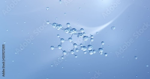 Wallpaper Mural WAY-208466 rotating molecular structure, 3d model of molecule, experimental antidepressants, looped video Torontodigital.ca