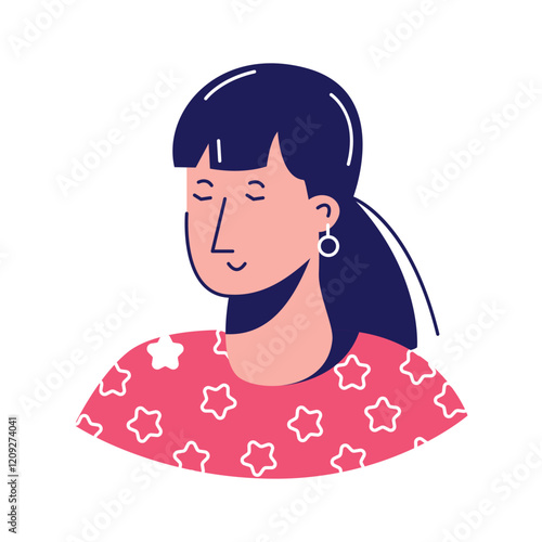 Take your hands on this amazing icon of woman avatar in modern style