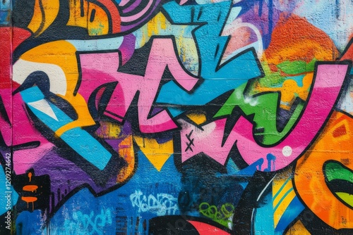 Wallpaper Mural Vivid urban graffiti wall capturing street art energy. Neural network AI generated Torontodigital.ca