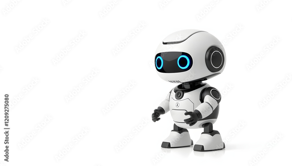 Adorable mini AI robot with a sleek, futuristic design, isolated on a transparent background, perfect for tech and innovation themes Adorable mini AI robot with a sleek, futuristic design, isolated on a transparent background, perfect for tech and innovation themes