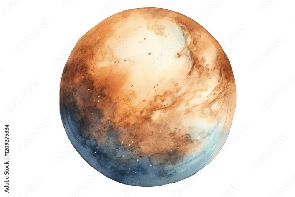 Naklejka premium Planet astronomy space white background