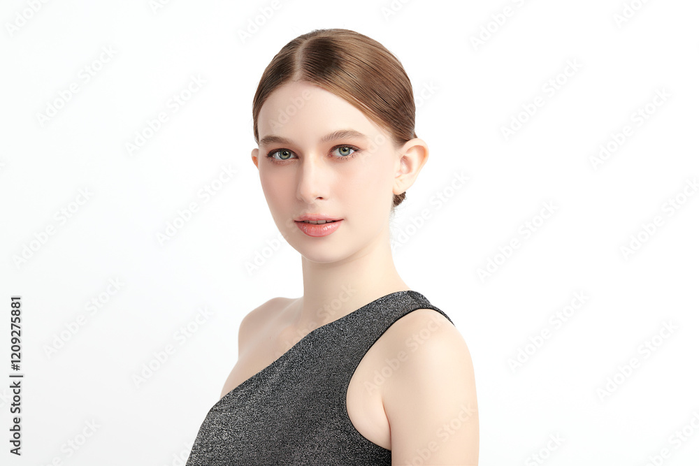 Beautiful young woman with clean fresh skin on white background, Face care, Facial treatment, Cosmetology, beauty and spa, women portrait. Beautiful young woman with clean fresh skin on white background, Face care, Facial treatment, Cosmetology, beauty and spa, women portrait.