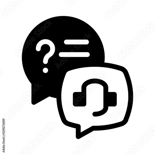 chat with costumer service solid style