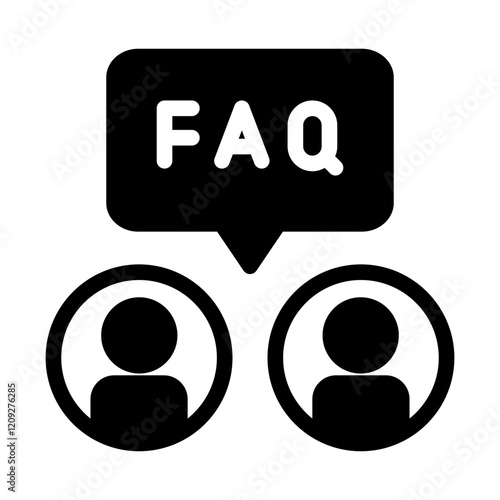 chat faq costumer service solid style