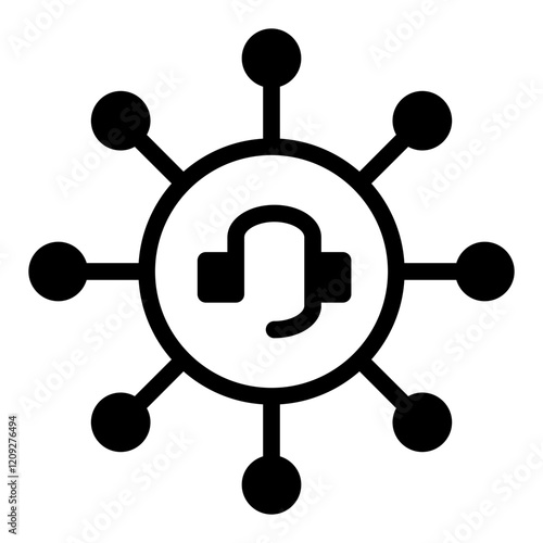 costumer service network solid style