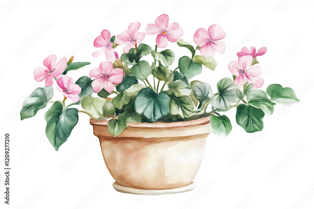 Naklejka premium Watercolor House Plants Clipart. Indoor Plants Planner Elements. Monstera, Cactus Scrapbooking. Flower Home Decor Clipart. Home Green Garden.