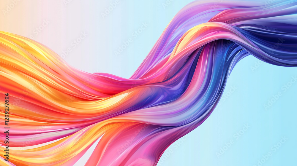 Vibrant Abstract Wave in Gradient Colors. A dynamic wave of colors flowing smoothly, perfect for backgrounds, digital art, or creative projects. Vibrant Abstract Wave in Gradient Colors. A dynamic wave of colors flowing smoothly, perfect for backgrounds, digital art, or creative projects.