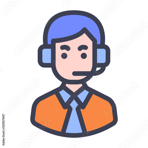 man costumer service filled style
