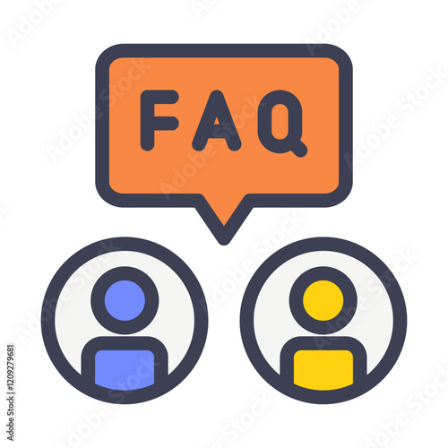 chat faq costumer service filled style