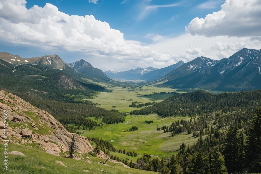 Majestic Mountain Valley Landscape Majestic Mountain Valley Landscape