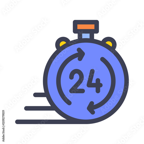24 hours time costumer service filled style