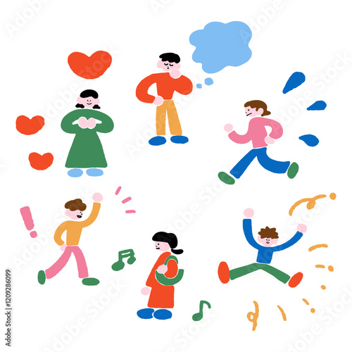 人物　子ども　セット