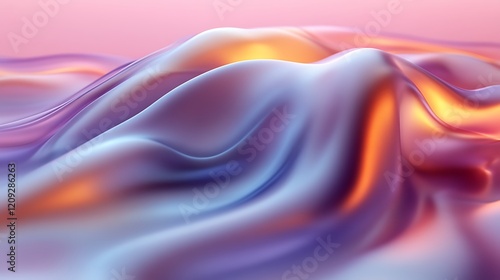 Wallpaper Mural Abstract Liquid Metal Wave Landscape Torontodigital.ca