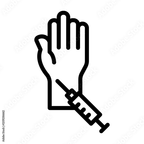 Phlebotomy Vector Line Icon Design