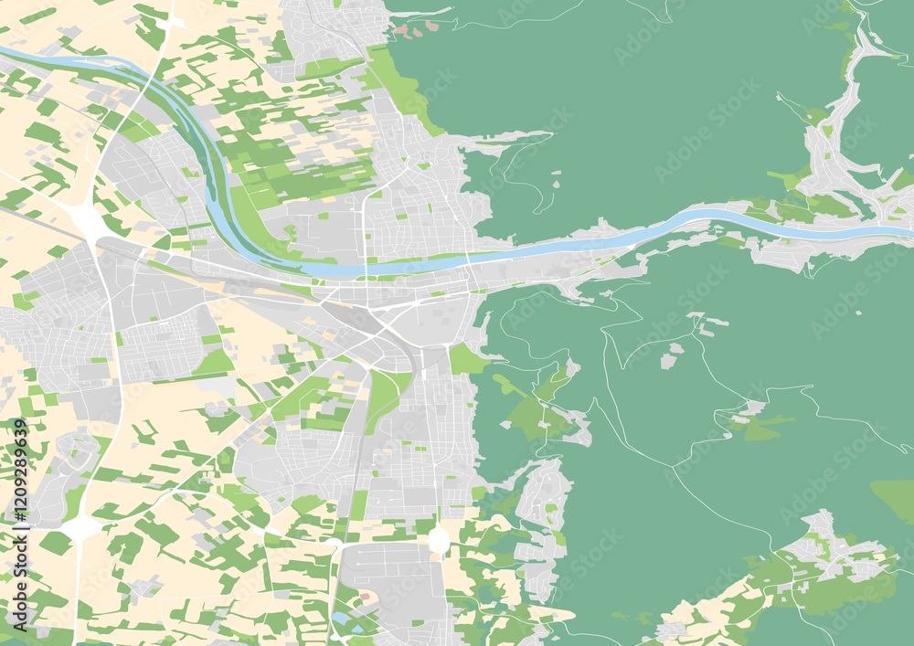 Fototapeta premium city map illustration of Heidelberg, Germany
