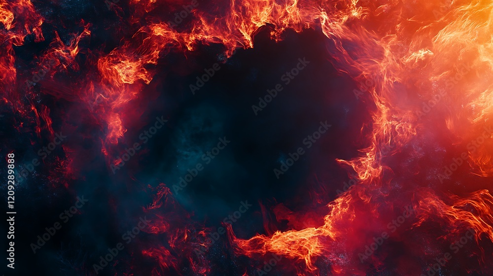Fototapeta premium Golden Celestial Ring: A Digital Abstract Artwork