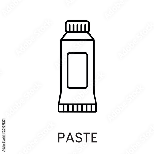 A tube icon in vector, representing paste or cream packaging, with an editable stroke