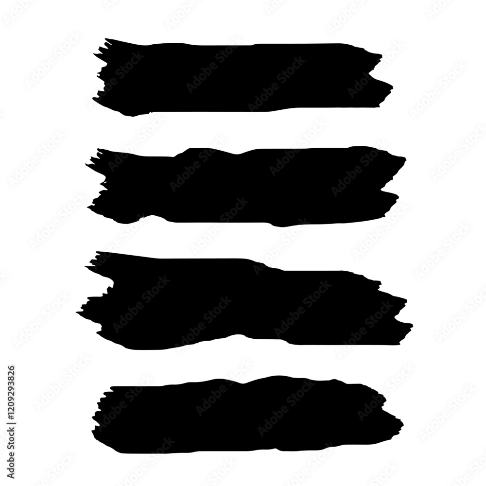 Paint brush stroke vector, design element. Trendy black brush stroke, vector illustration Paint brush stroke vector, design element. Trendy black brush stroke, vector illustration