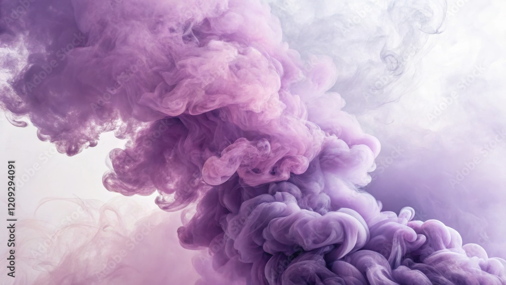 Fototapeta premium Abstract Purple Ink Swirl Fluid Art Photography, Purple Smoke, Color Cloud, Background Texture Abstract photography, ink swirls