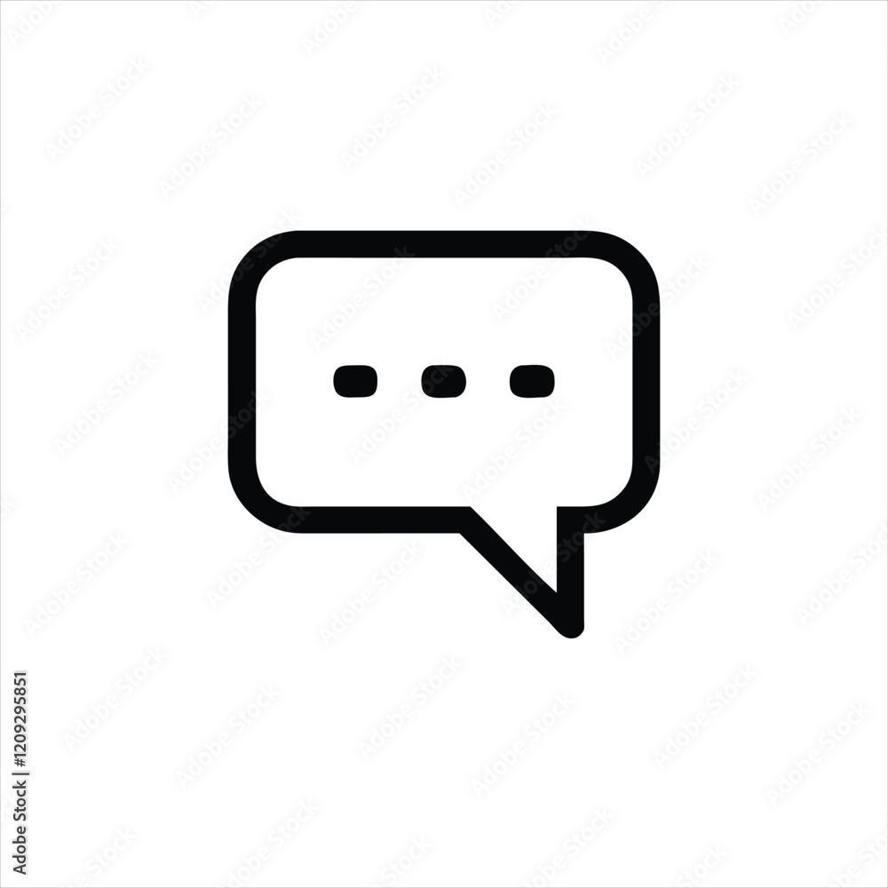 A 3D chat bubble icon on a white background representing communication and conversation A 3D chat bubble icon on a white background representing communication and conversation