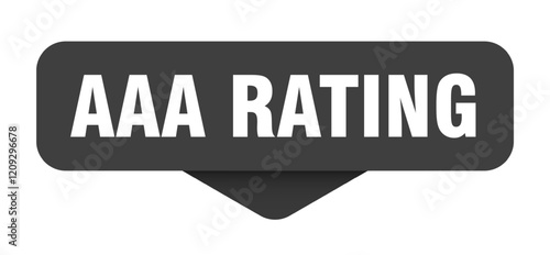 aaa rating sticker. aaa rating sign on transparent background