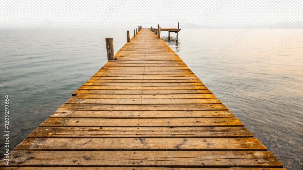Wooden Pier Extending to Lake, Vertical Composition, Calm Water, Misty Background, Solitude Concept, Pier photography, Lake view Lake Wooden Pier Extending to Lake, Vertical Composition, Calm Water, Misty Background, Solitude Concept, Pier photography, Lake view Lake