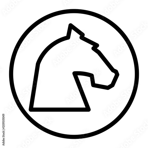 Warhorse Vector Line Icon Design