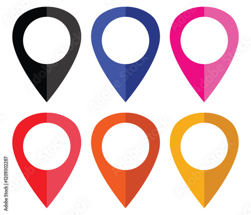 Versatile Multi Hued Location Indicators Vector Design Free Download Versatile Multi Hued Location Indicators Vector Design - GFXLoad