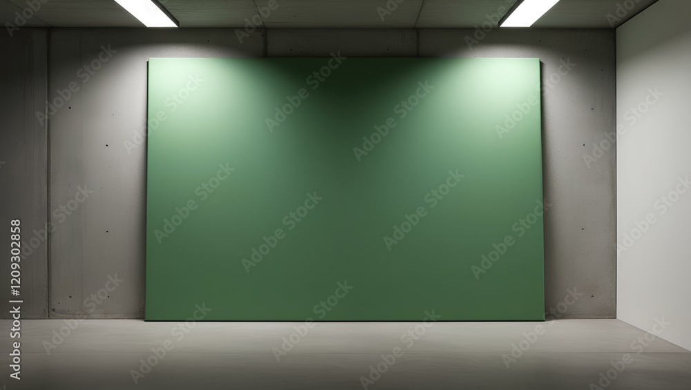 custom made wallpaper toronto digitalMinimal Industrial Green Canvas