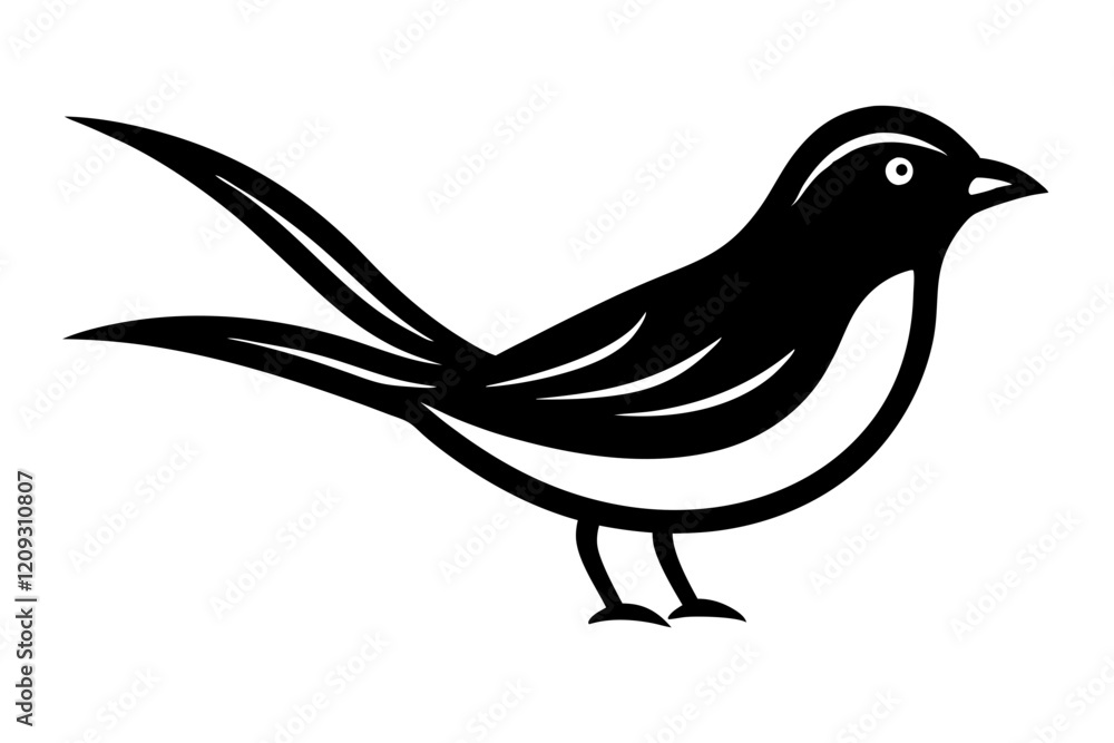 Obraz premium Bird in Minimalist Outline