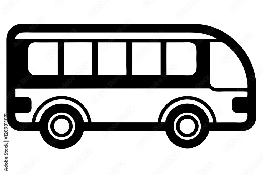 Bus Outline in Simple Style Bus Outline in Simple Style